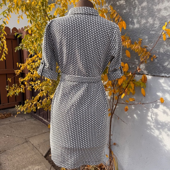 Super cute Y2K Black & white print shirt dress - Picture 2 of 8